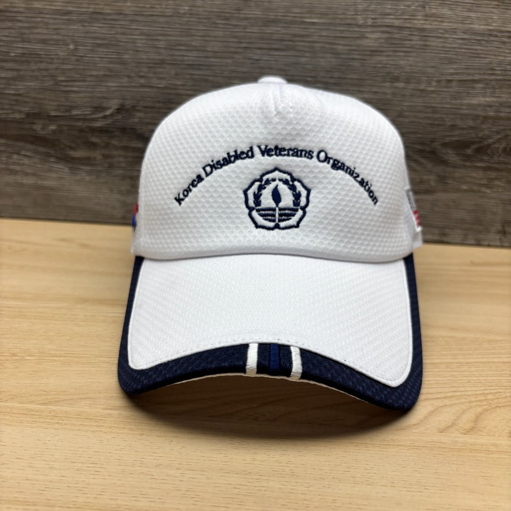 Pogo Club Korea Disabled Veterans Organization Trucker Hat White Blue Cap